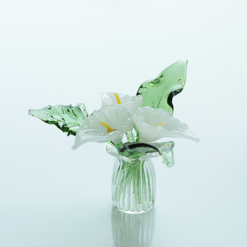 Zibo glass flower ornament (leaves)