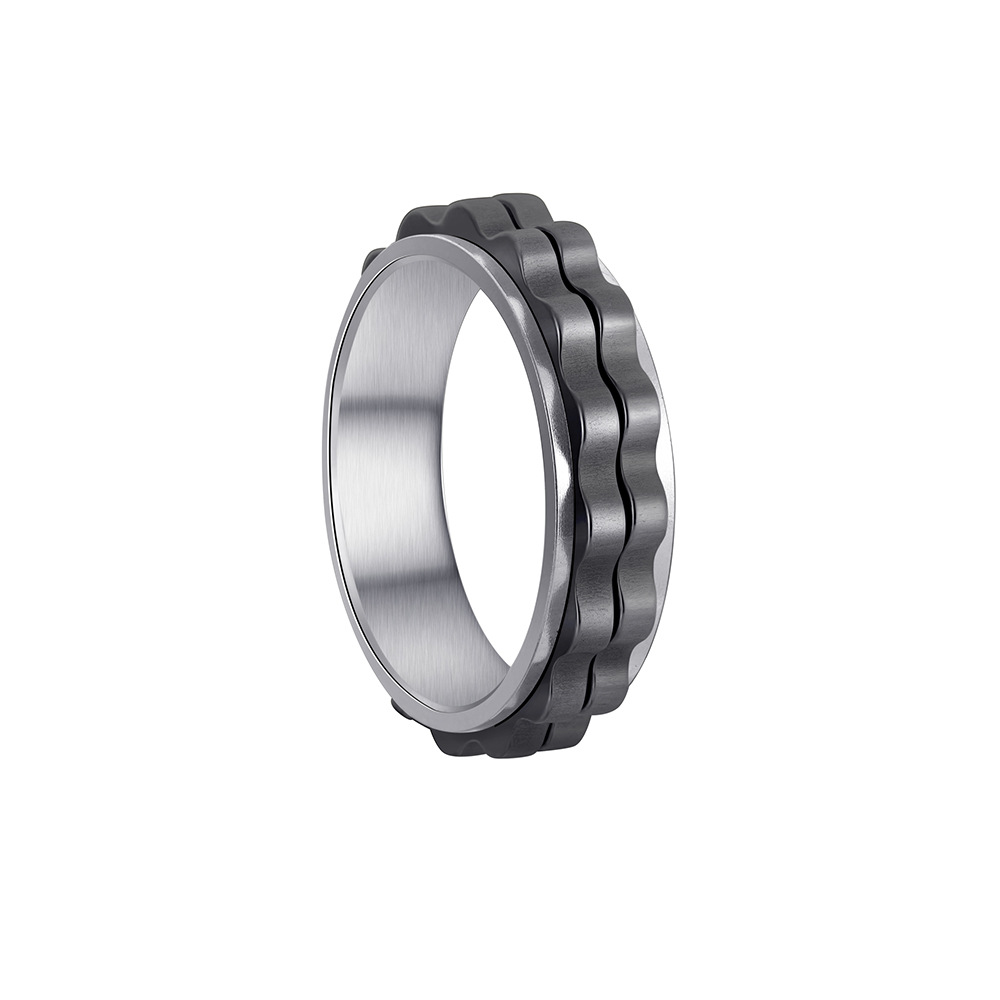 6mm Women's Titanium Steel Rotatable Decompression Ring