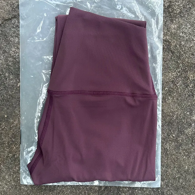 Casual Simple No Embarrassment Line Yoga Pants - Pomegranate Red