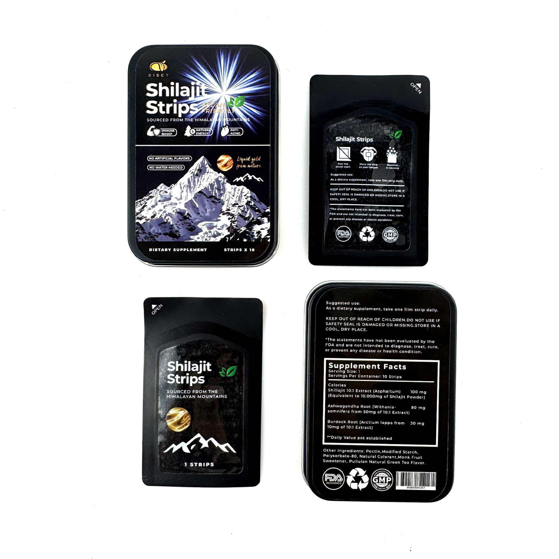 Bandă energizantă pentru bărbați cu extract de Shilajit - supliment natural de susținere a vitalității pentru wellness și rezistență zilnică