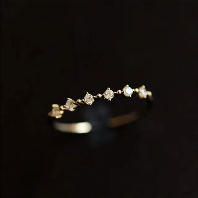 Silver Plating 14K Gold Fashion Simple Ring Size6 - Shop at LoveMi
