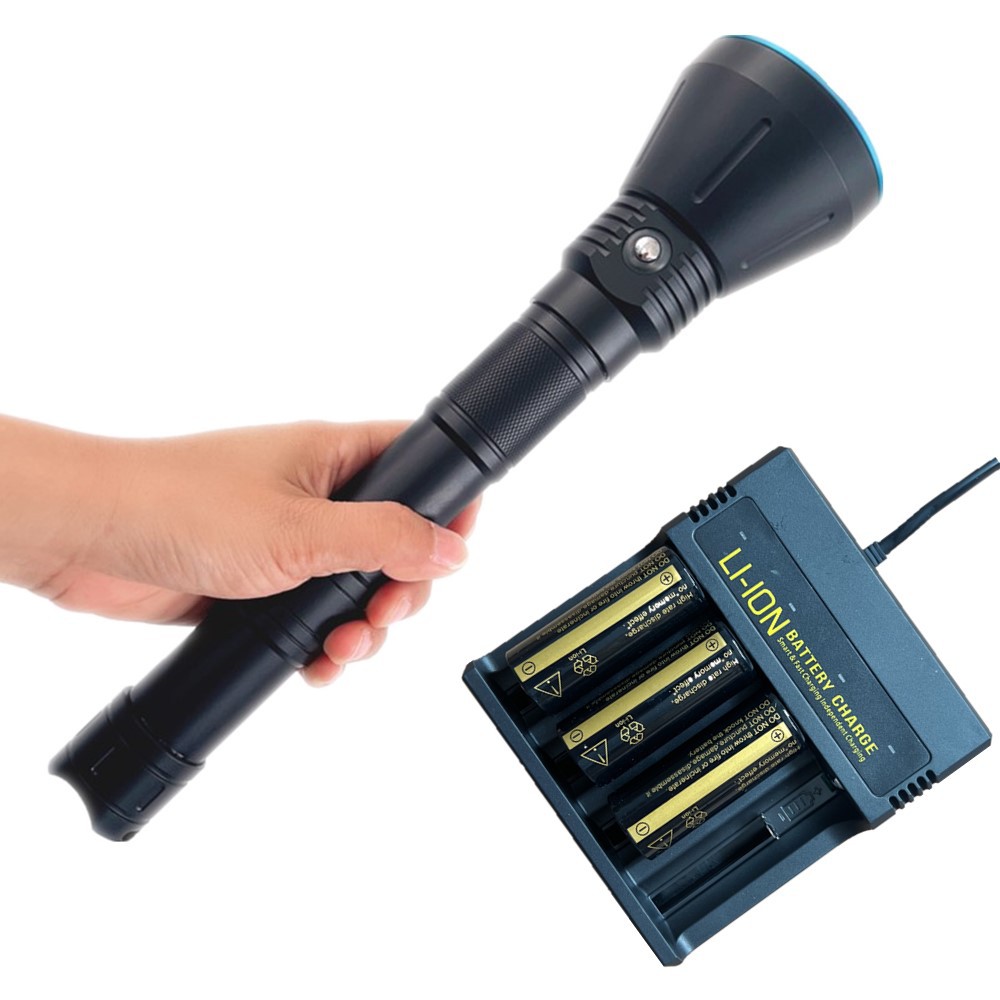 Lampe de poche de plongée haute puissance avec indicateur de niveau de batterie pour – Image 2