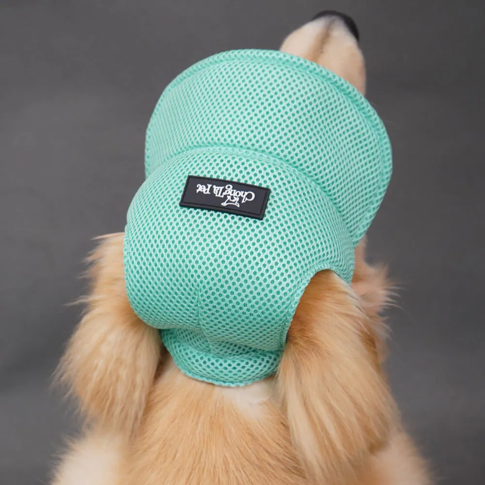 Ear Leakage Breathable Golden Retriever Dog Hat Summer Shading - Green