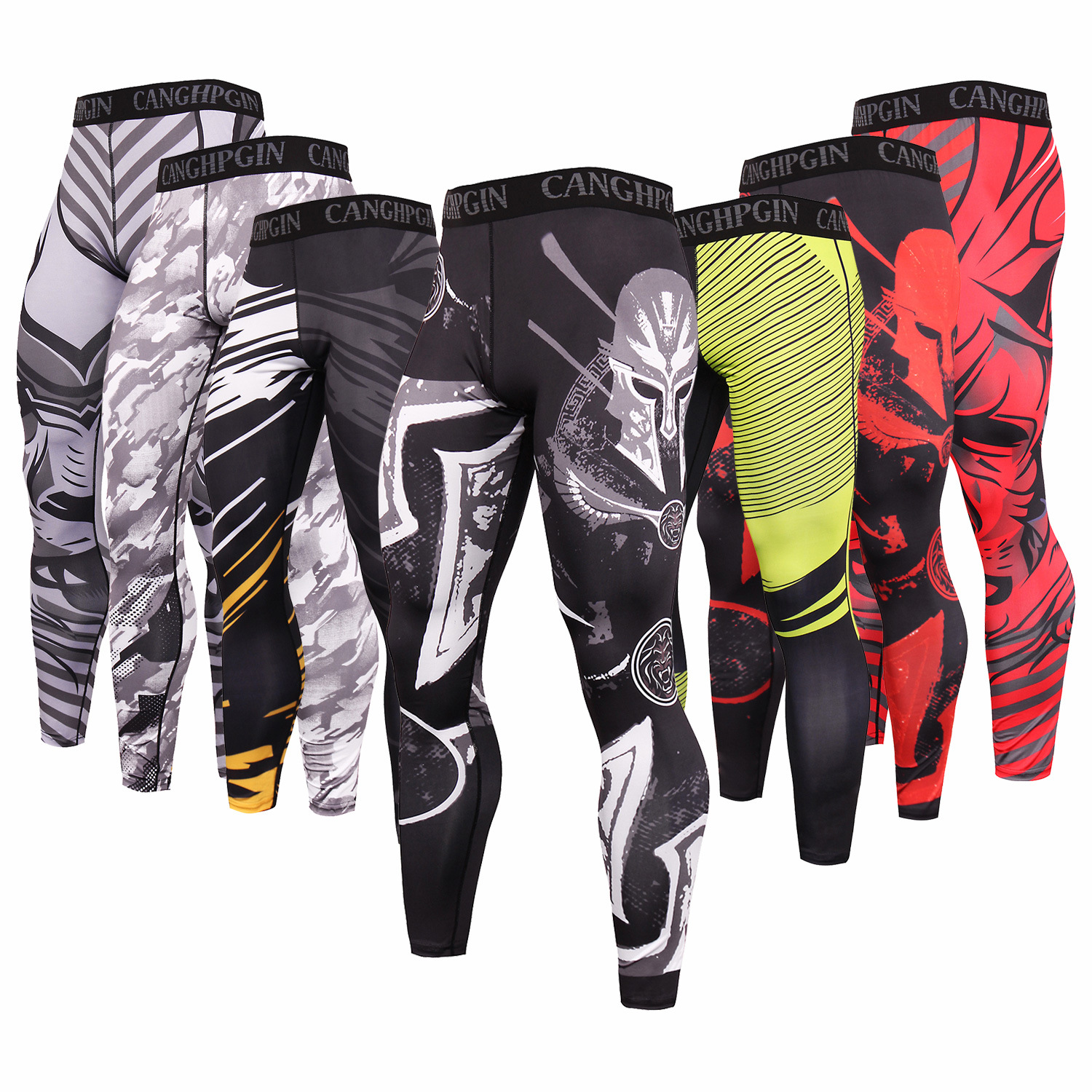 Title 2, Herren High Elastic Compression Pants für Laufe...