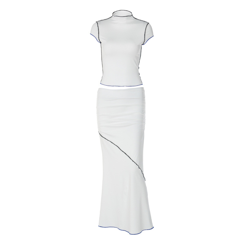 Women's Characteristic Reverse Car Side Wrapped Chest Dress White - Shop at LoveMi