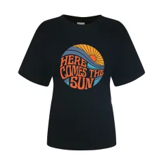 Printed Men's And Women's Loose Short-sleeved T-shirt - Black - View 1