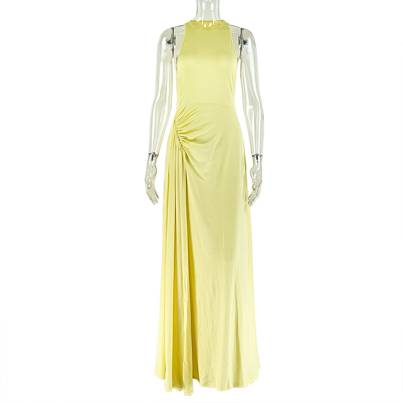 Womens Wrap Dress With A Fitted Waist And Pleated Design