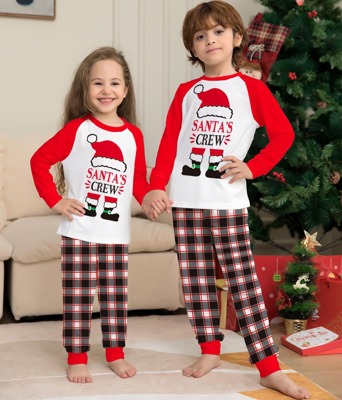 Title 4, Alphabet Plaid Hat Printed Housewear Pajamas