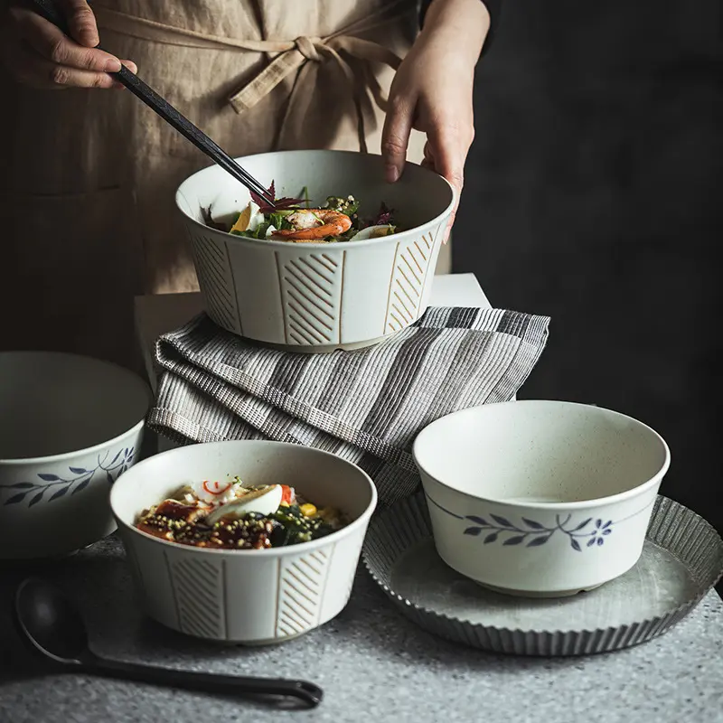 Japanese-style Hand-painted Ceramic Bowl