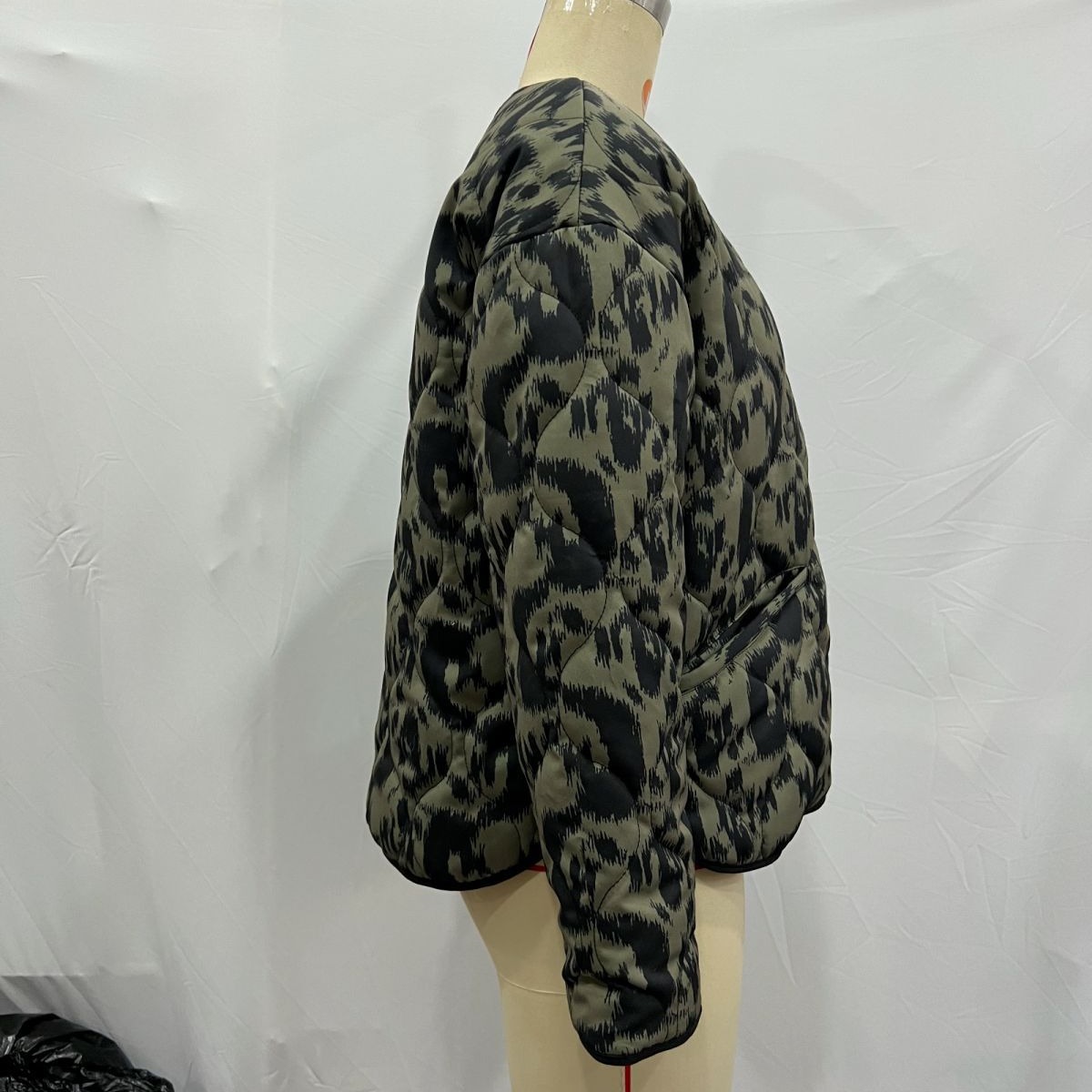 Loose Animal Pattern Pattern Print Cotton-padded Jacket Coat