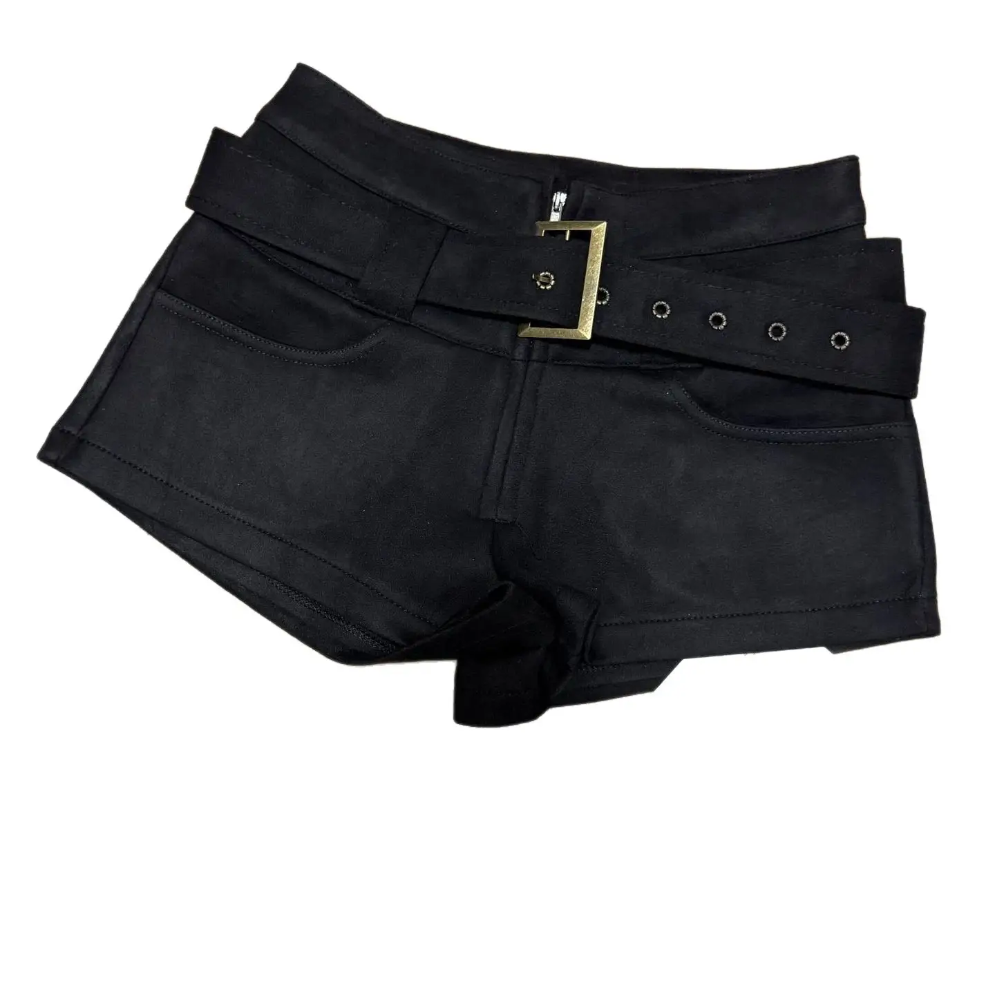 High-waisted Figure-flattering Edgy Yet Minimalist A-line Hot Pantsversatile And Easy To Style
