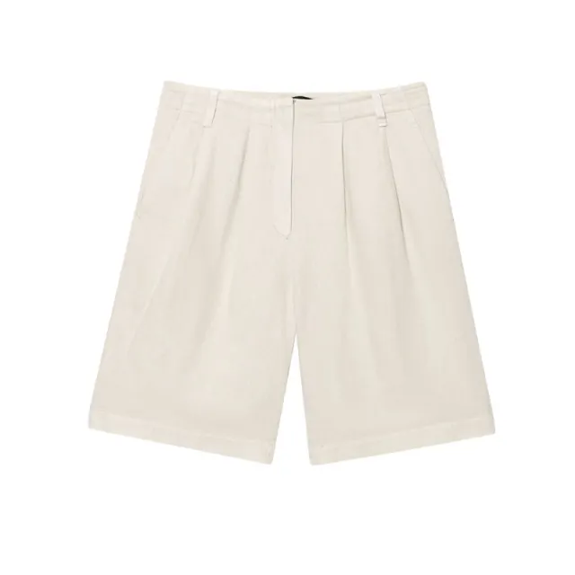Blended Shirt Linen Blended Pleated Casual Shorts Pants L - Shop at LoveMi