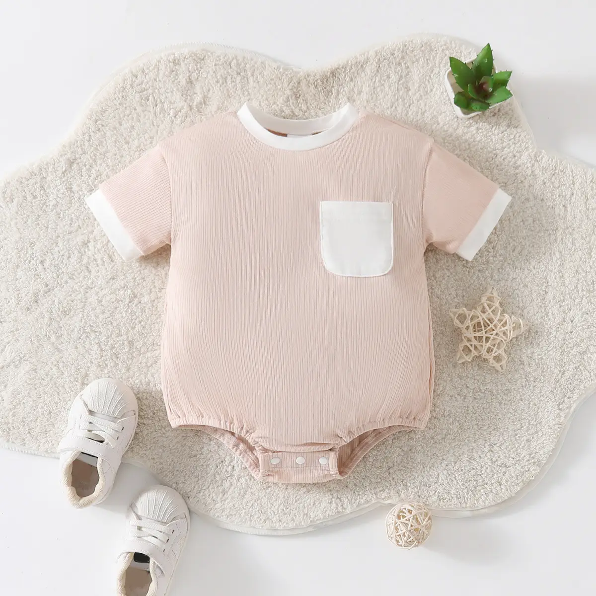 Fashion Simple Casual Crawling Suit Butt Wrap Clothes