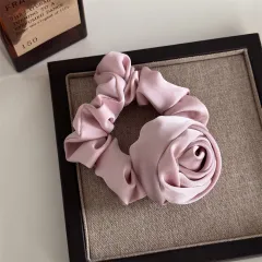 Vintage Satin Headband Hair Ring Hair Accessories New - Pink - View 1