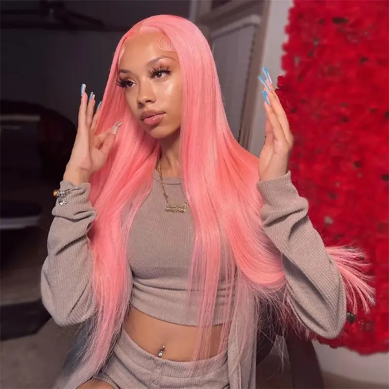 New Wig Mid-length Straight Lace Headgear