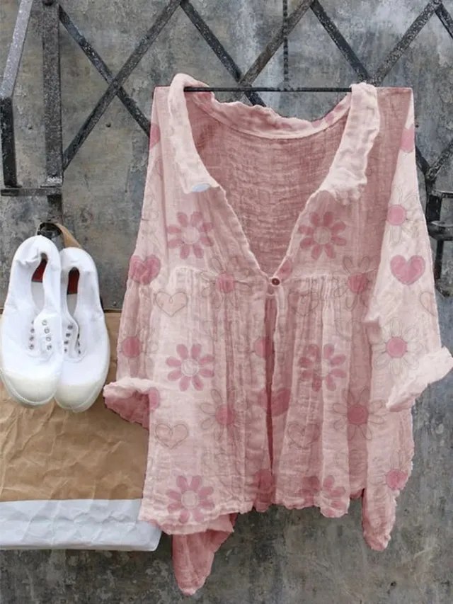 Fashion Women's Shirt Landscape Printing B42Sk8C202411127 3Xl - Shop at LoveMi