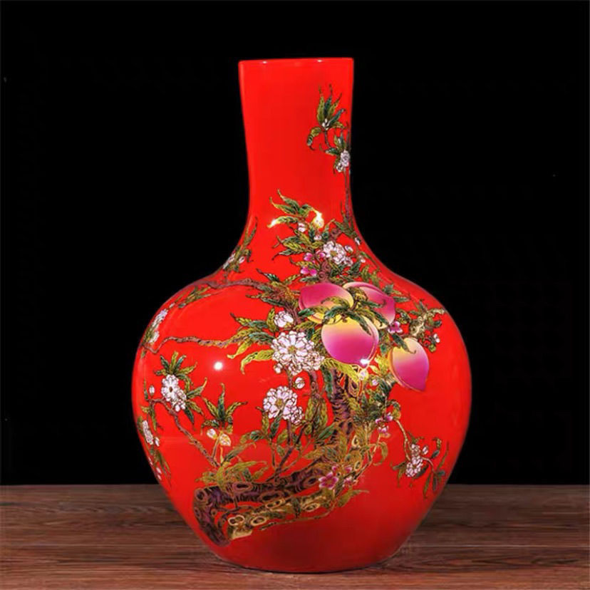Porcelain Floor Vase with Rotating Base, picture 4 of 7