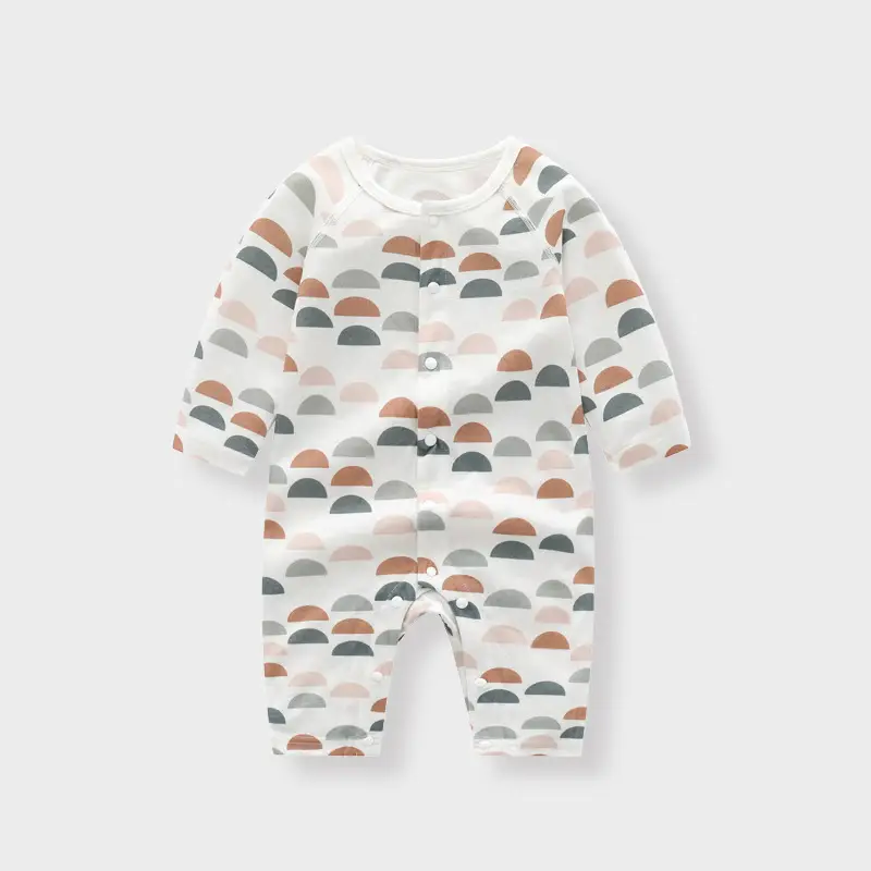 Light and Soft Bamboo Fiber Baby Jumpsuit Floral Animal Cute Print Spring Autumn