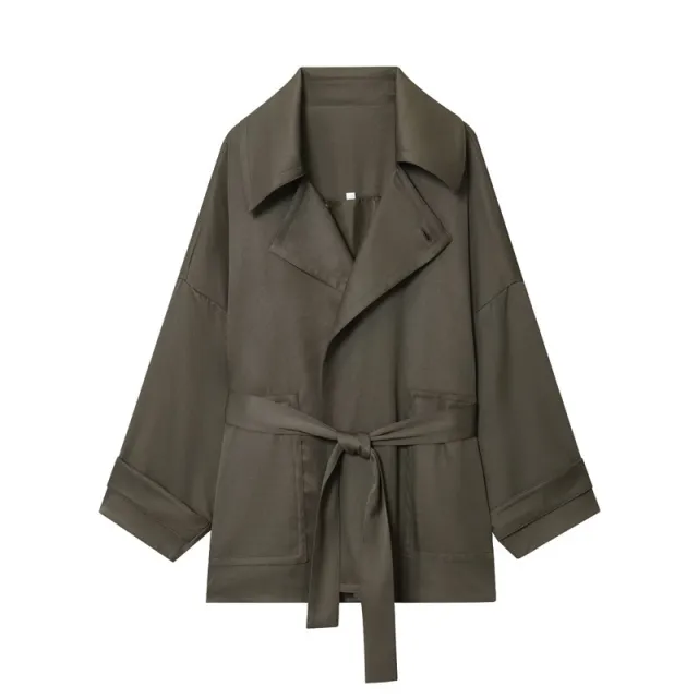 Women's Belt Coat Pleated Trousers Top S - Shop at LoveMi