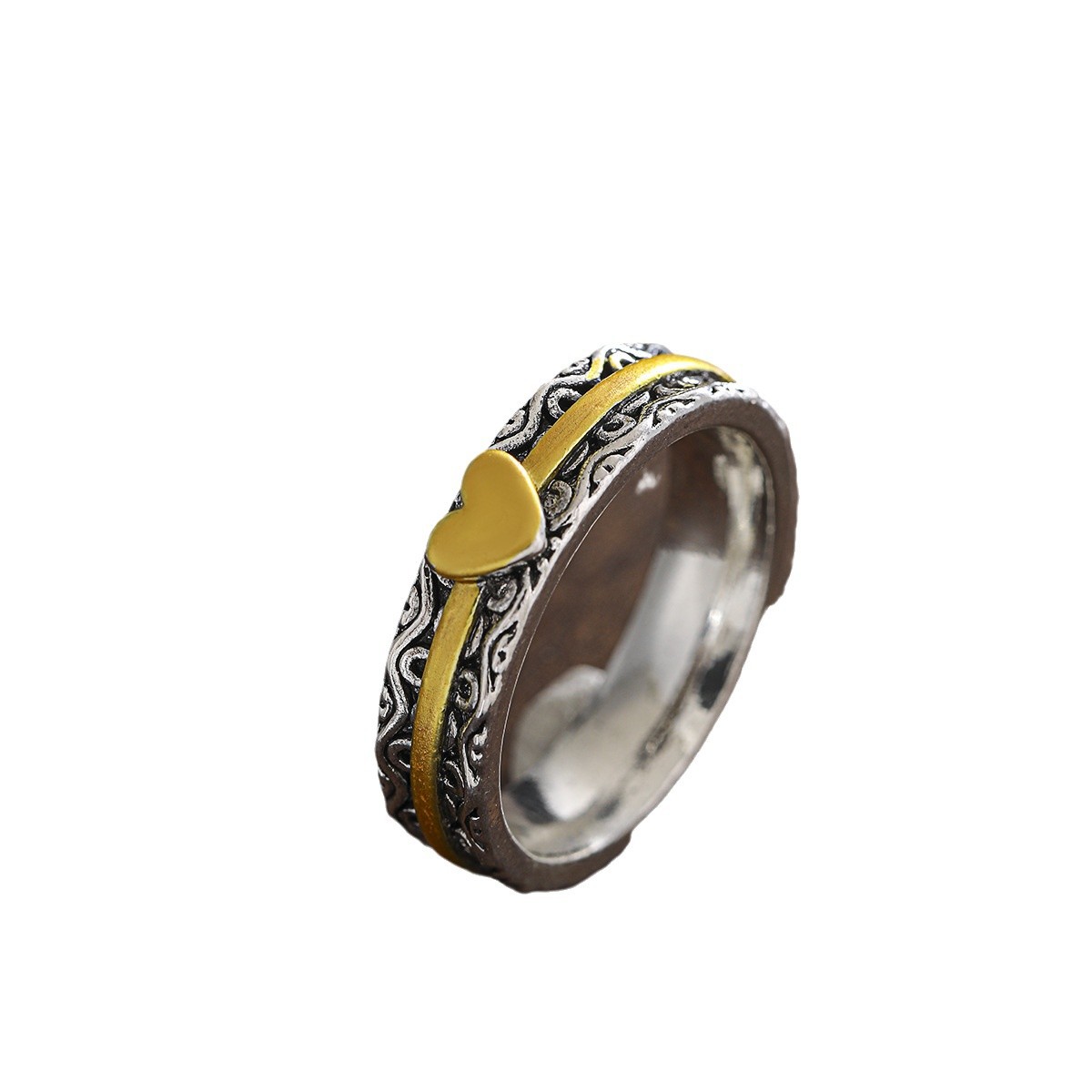 Retro Heart-shaped Ethnic-style Fashion Ring