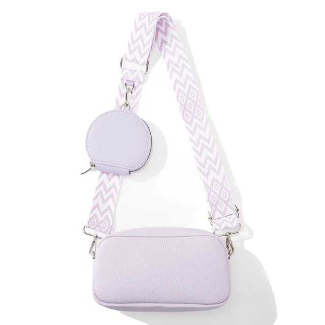 New Style Versatile Pu Material Simple Casual One shoulder Crossbody Bag For Women Purple - Shop at LoveMi