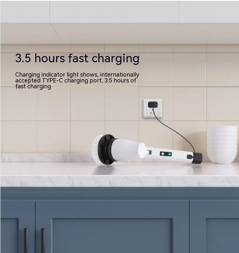 7-in-1 Wireless Cleaning Brush Long Handle Retractable