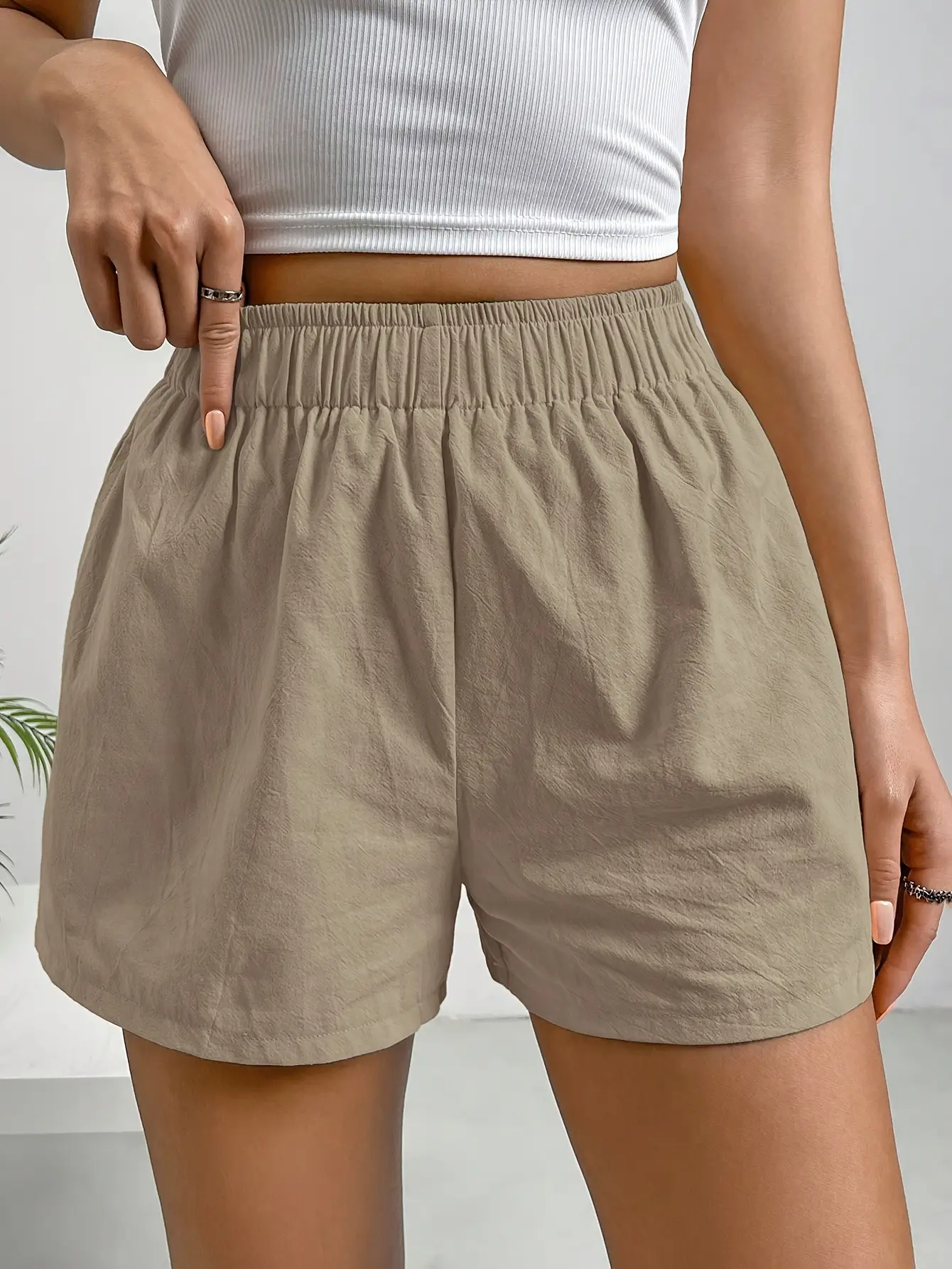 Summer New Solid Color Loose Casual Fashion Shorts