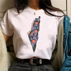 Palestine T-shirts Women Comic Japanese Tshirt Female Funny - Style 13055-S - View 1