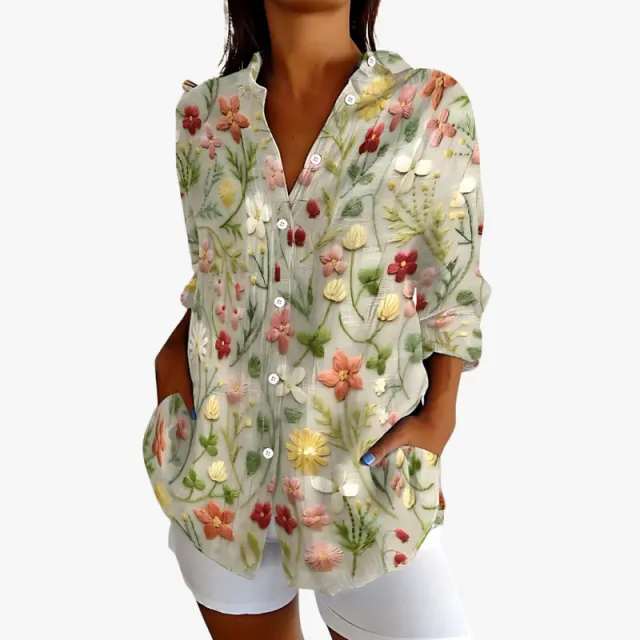 Printed Autumn Leisure Loose Shirt Women's Top Dy59223 5Xl - Shop at LoveMi