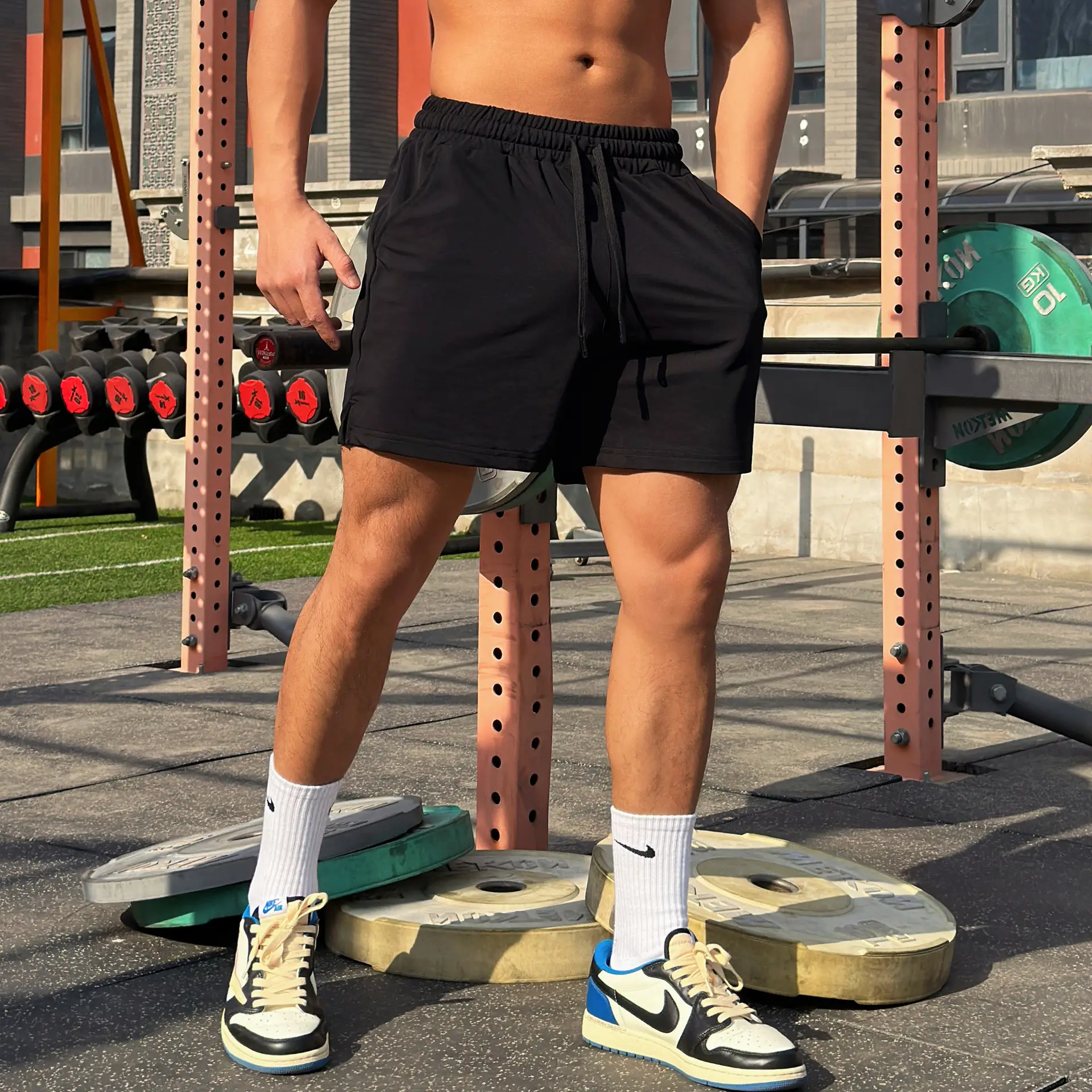 Fitness Shorts Men's Pearl Ice Silk