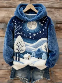 Womens Flannel Christmas Crew-Neck Long-Sleeve Top - Flmwykjfs3420-5Xl - View 1