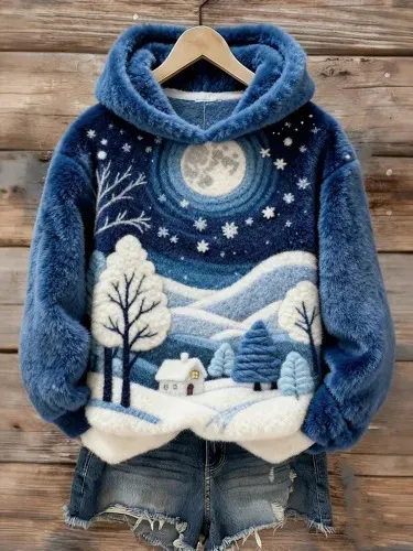 Womens Flannel Christmas Crew Neck Long Sleeve Top Flmwykjfs3420 5Xl - Shop at LoveMi
