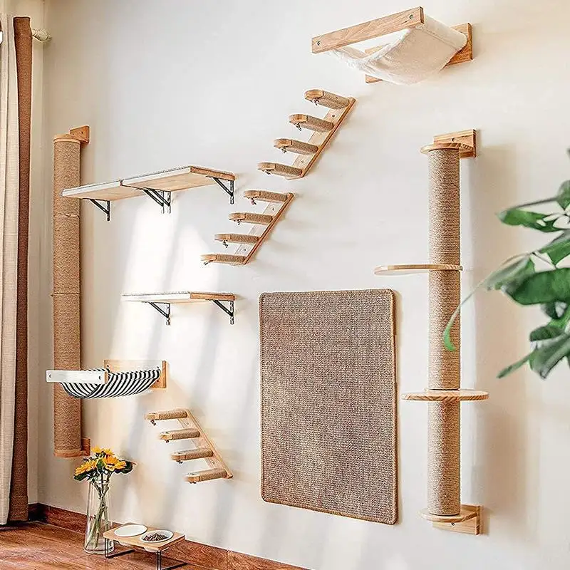 Cat Cordage of Flax Grab Post Hanging Wall Jumping