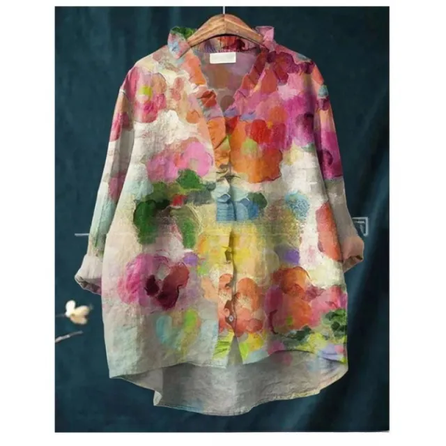 Loose Print Crew Neck Casual Plus Size Women's T shirt Hbsmtcs022 - Shop at LoveMi