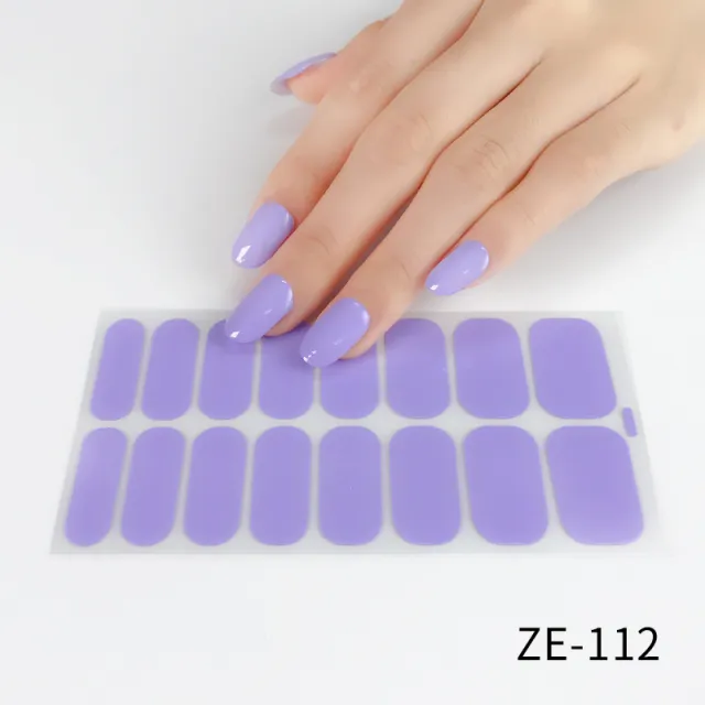 Solid Color Waterproof Nail Stickers Ze0112 - Shop at LoveMi