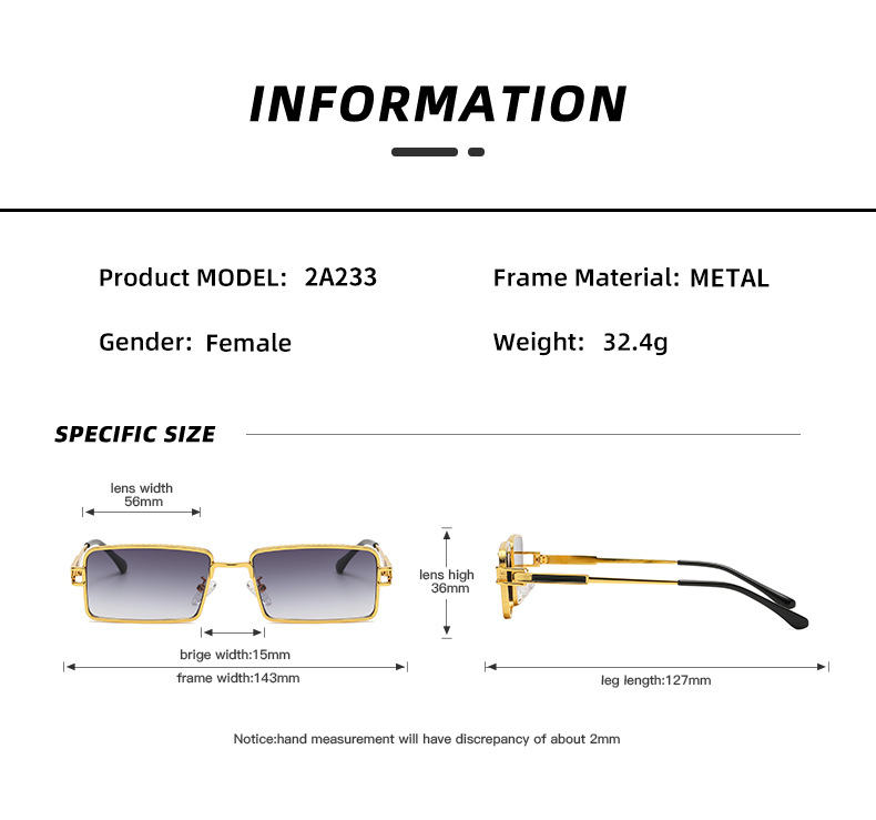 Title 4, Personality Square Retro New Trend Glasses