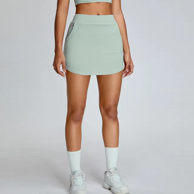 Spring And Summer A Line Fashion Sports Skirt Green - Shop at LoveMi
