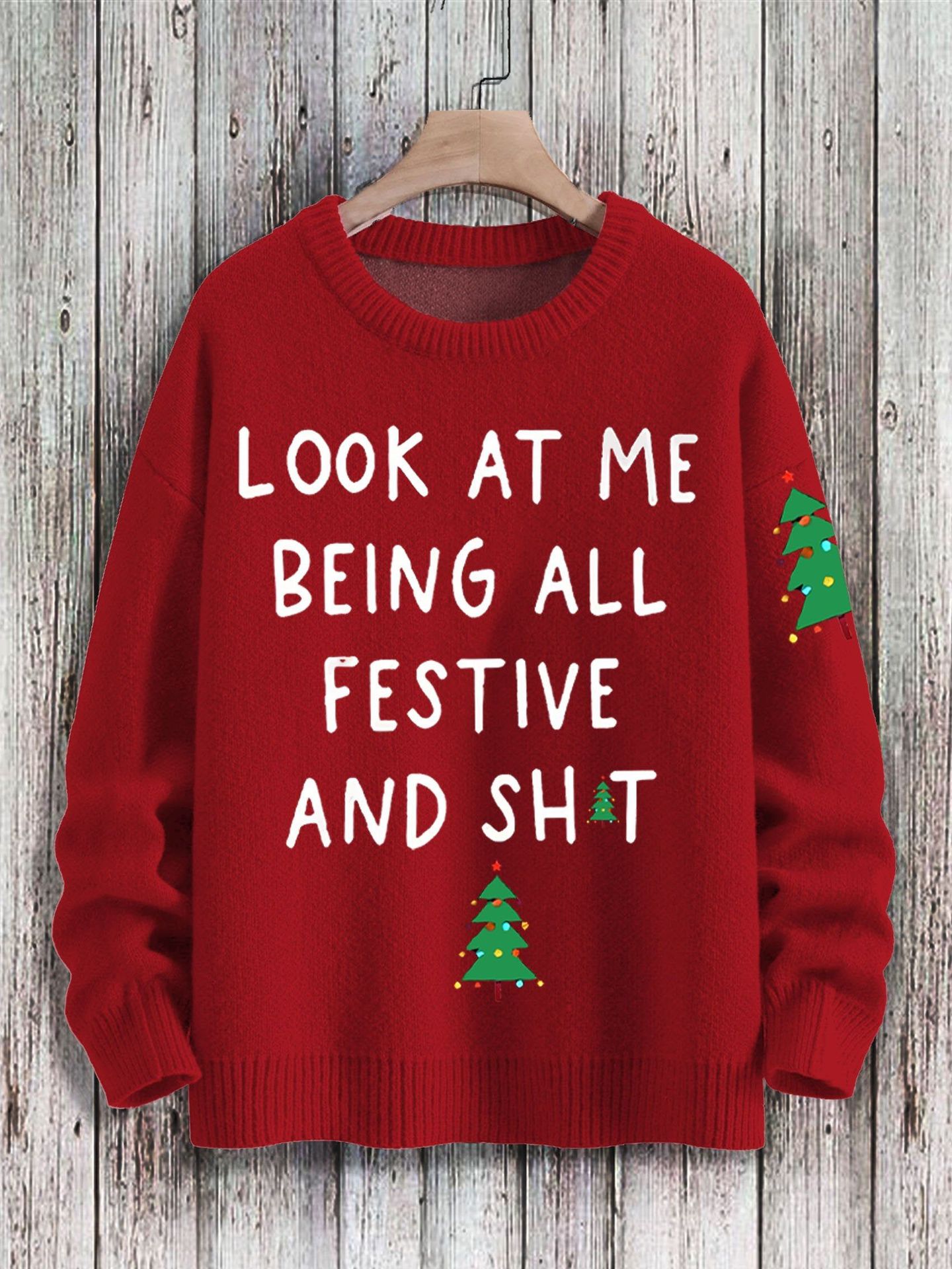 Christmas Popular 3D Digital Printing Loose Pullover Thickened Spring Sweater Llwdz011 - Shop at LoveMi