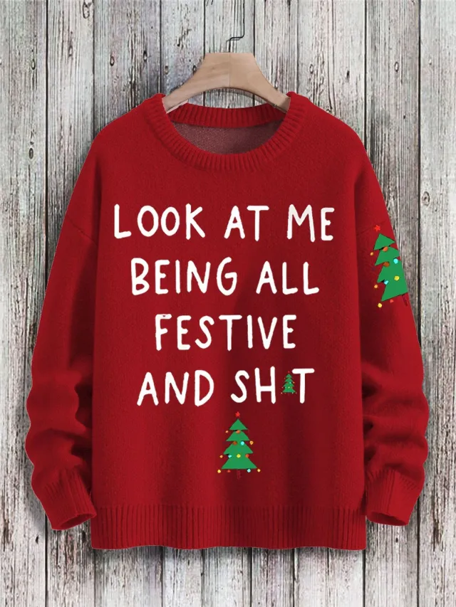 Christmas Popular 3D Digital Printing Loose Pullover Thickened Spring Sweater Llwdz011 - Shop at LoveMi
