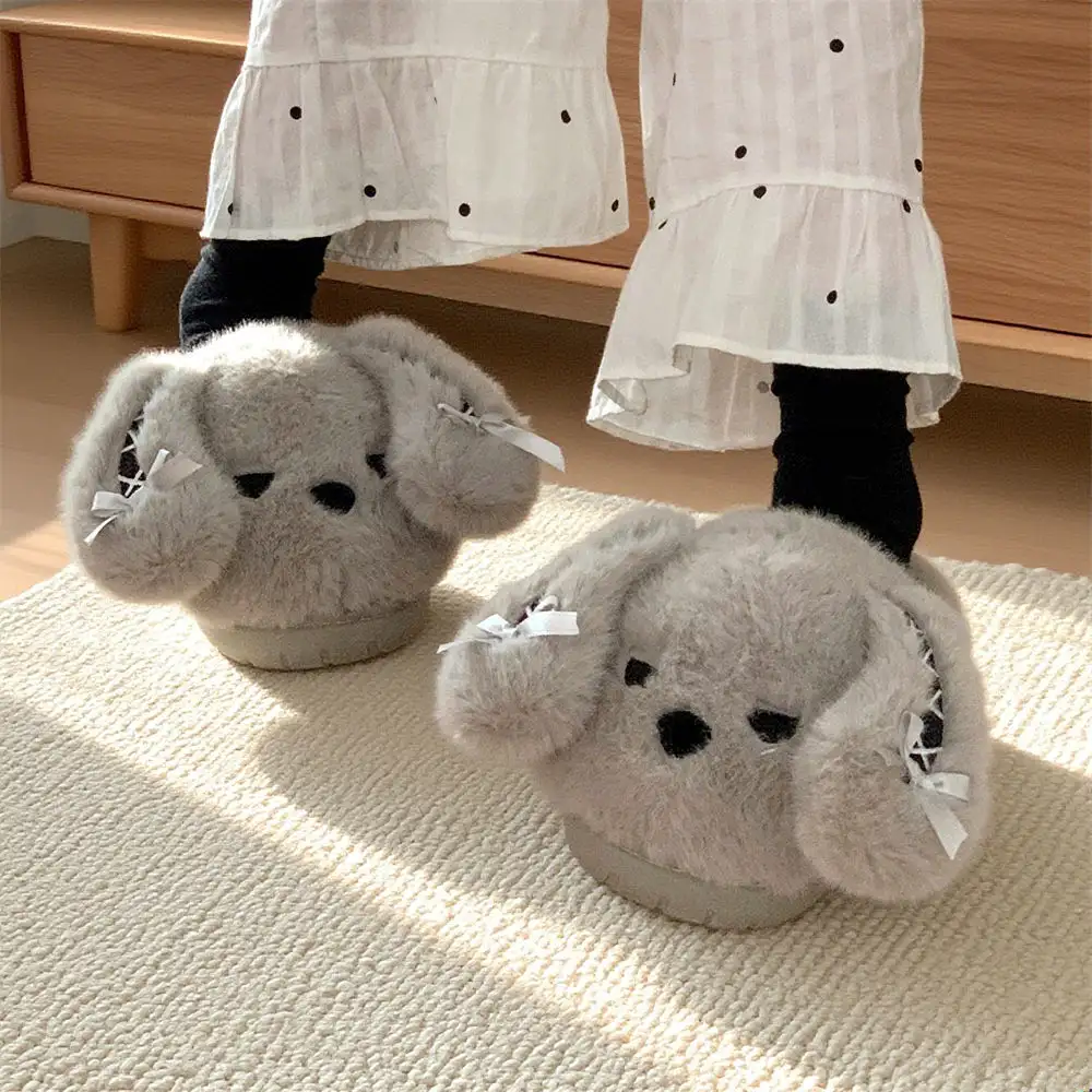 Rabbit Cotton Slippers Female Winter Girl Heart Lolita Style