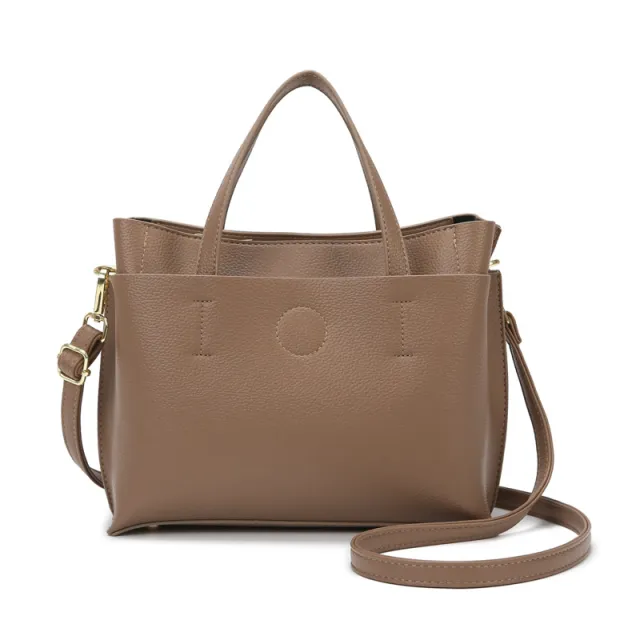 Tote Bag Large Capacity Multi compartment Soft Surface Messenger Bag Khaki - Shop at LoveMi