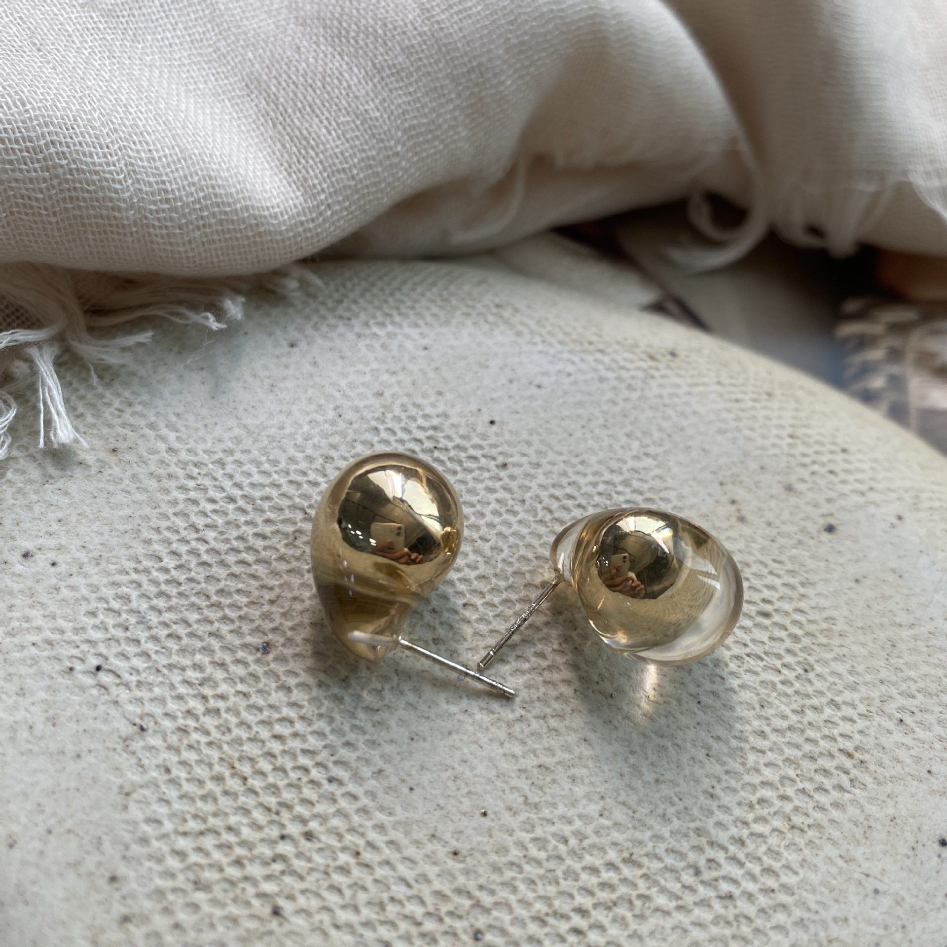 New Special-interest Design Metal Ball Earrings