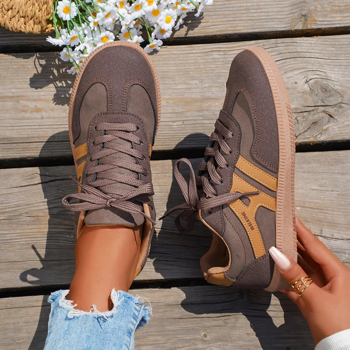 Flat Casual Outdoor Non-slip German Training Shoes Lace-up And No Shoe Box