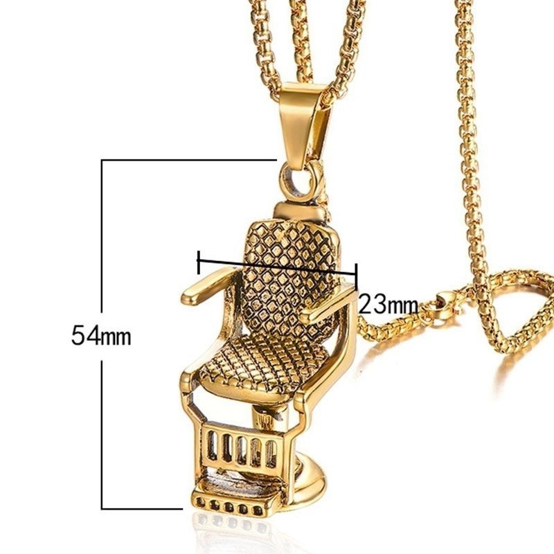 Rock Barber Seat Pendant Necklace