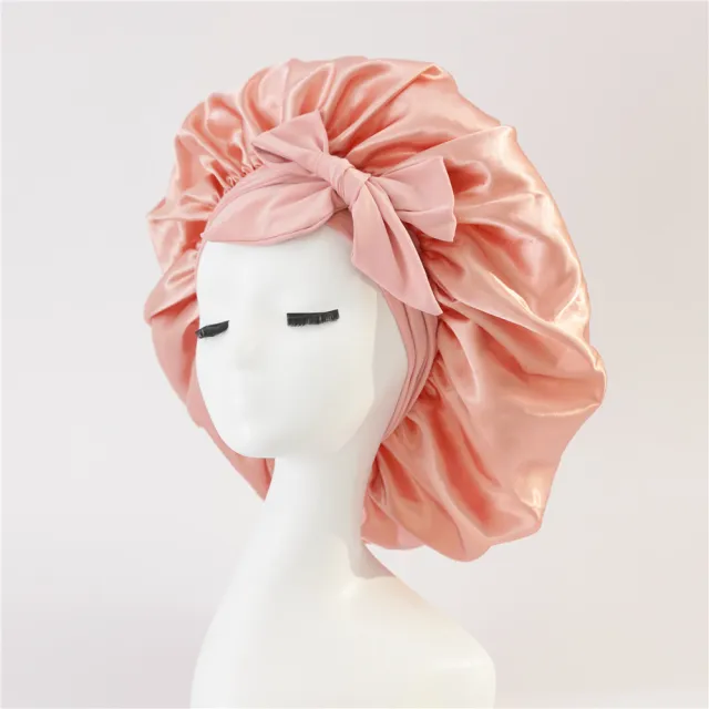 New Silk Bonnet For Sleeping Women Satin Bonnet Hair Bonnet Night Sleep Cap Scarf Wrap For Curly Hair With Tie Band For Curly Hair Snow Teeth - Shop at LoveMi