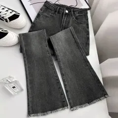 Fashionable Personalised Retro Skinny Jeans For Women - Grey - View 1