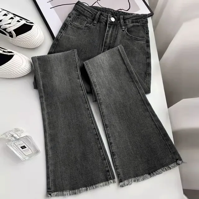 Fashionable Personalized Retro Skinny Jeans For Women Black And Gray - Shop at LoveMi