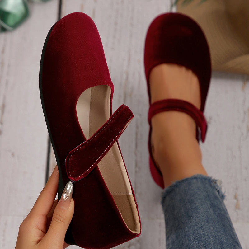 Womens Retro Flat Mary Jane Pumps