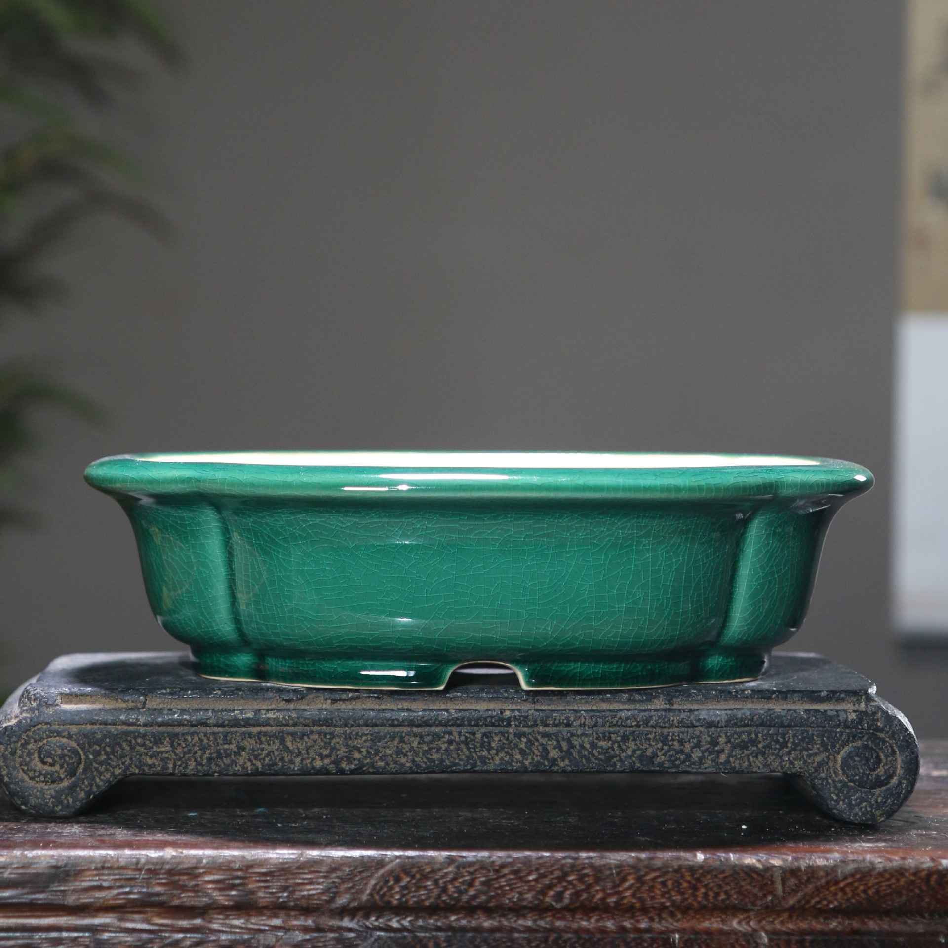 Green Gracked Glaze Large