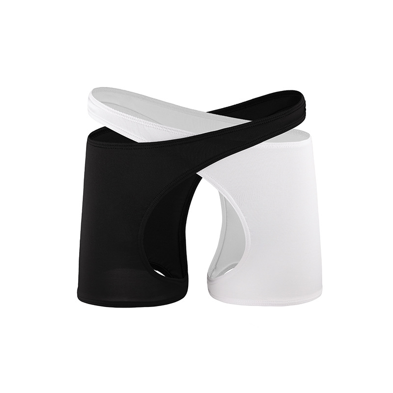 Mens Sexy Hollow-Out Lingerie Boxer Briefs